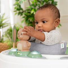 Ingenuity plush seat pad offers comfort during play.