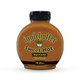 Inglehoffer Sweet Hot Mustard bottle showing bold honey-sweet heat for sandwiches