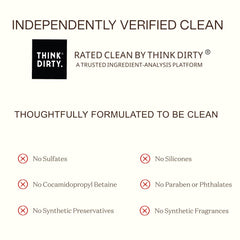 Ingreendients shampoo foamy lather on hair for smooth cleansing