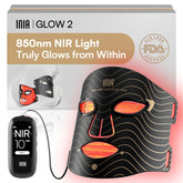 INIA red light mask front view for at-home facial rejuvenation and glow.