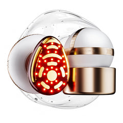 INIA SPHERA defines facial contours with microcurrent and vibration for lift.