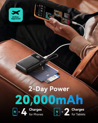 INIU 45W charger 20,000mAh high-capacity battery for day-long power