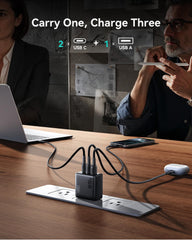 INIU 65W charger with foldable plug ideal for travel and compact storage