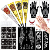InkForge temporary tattoo kit front view shows a complete set for quick, mess-free body art.