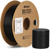 INLAND PLA Basics 1.75mm filament spool in black for smooth extrusion.