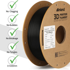 INLAND PLA Basics neatly wound spool reduces tangles during long prints.