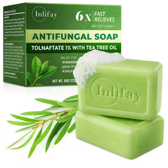 Inlifay antifungal soap bar packaging highlights active-skin protection