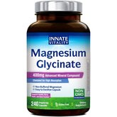 Innate Vitality magnesium glycinate bottle front promoting calm sleep support