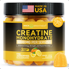 Inner Brightness Creatine Gummies bottle shows 120 count for easy daily use.