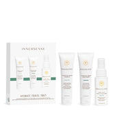 INNERSENSE Hydrating Travel Trio bottle pour shows sulfate-free cleansing with moisture restoration.
