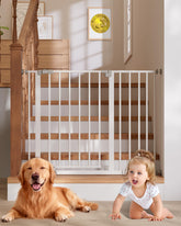 InnoTruth pressure mount gate demonstrates renter-friendly stairs safety.