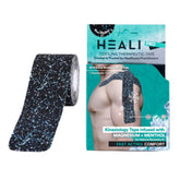 INNOVATIONS BY HEALI kinesiology tape blue splatter roll for muscle and joint support during activity