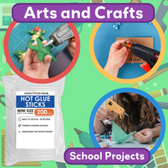 Innovative Haus mini glue sticks—clear-drying action visual, delivering neat, strong adhesion.