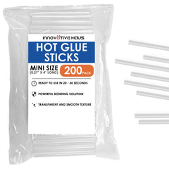 Innovative Haus mini glue sticks—transparent close-up, fast-setting bonding for crafts and repairs.