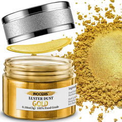 INOCERIS edible luster dust gold bottle adds luxurious shimmer to desserts