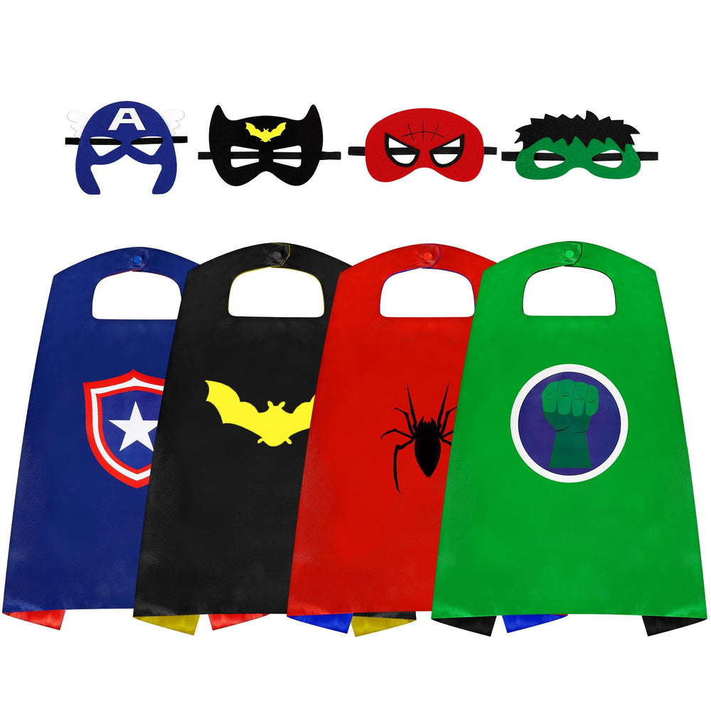 InPoTo superhero capes kids bundle four sets for imaginative dress-up play