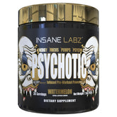 Insane Labz Psychotic Gold can open highlighting energy for intense workouts