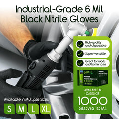 Inspire heavy-duty nitrile gloves close-up textured fingertips for secure grip.