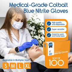 Inspire nitrile gloves with textured fingertips for improved grip and dexterity