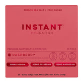 Instant Hydration Raspberry packets front label for on-the-go hydration