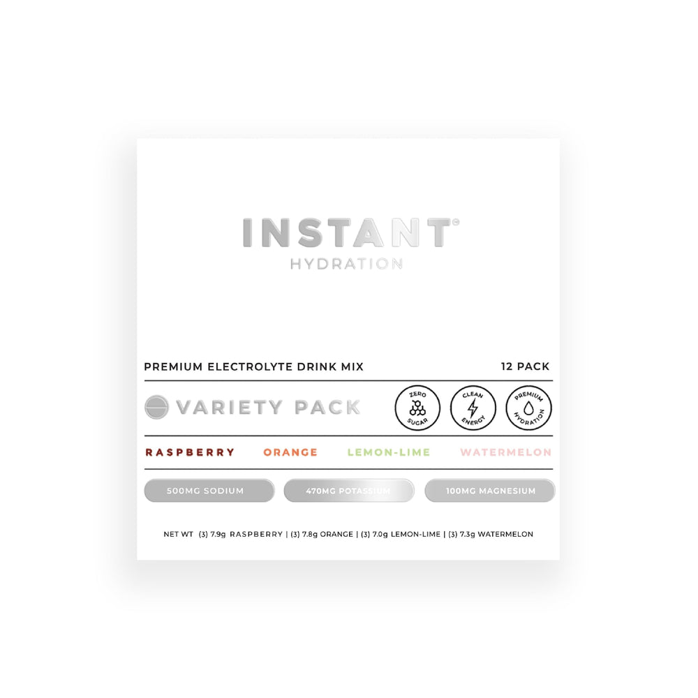 Instant Hydration variety pack 12 sticks for convenient daily hydration.