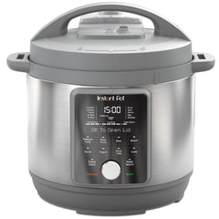 Instant Pot Whisper Quiet lid shown for silent cooking in the kitchen