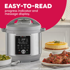 Instant Pot Whisper Quiet steam release button enables safe venting