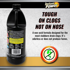 Closeup of Instant Power 1 liter bottle ready for home use