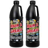 Instant Power bottle being poured to clear a clogged drain with hair and grease