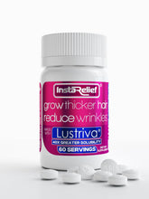 InstaRelief Lustriva bottle and capsules for daily hair growth
