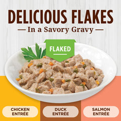 Instinct Flaked Entrée chicken cage-free can, rich in protein and texture