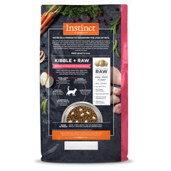 Close-up of freeze-dried raw pieces highlights texture variety in Instinct Raw Boost.