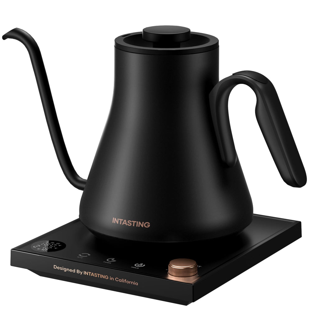 INTASTING Electric Kettle with gooseneck spout for precise pour-over control and rich flavor.