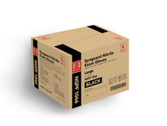 Intco Basic Medical Black Nitrile Gloves 5 mil Large case of 1000 provide reliable protection.
