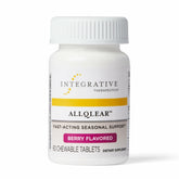 AllQlear bottle front with berry flavored chewables for seasonal immune support.