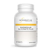 Integrative Therapeutics Magnesium Glycinate Plus bottle highlighting heart and brain support benefits.