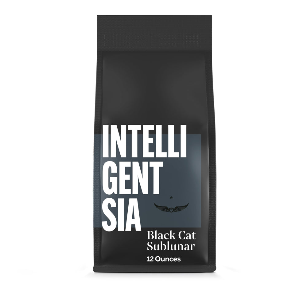 Intelligentsia Black Cat Sublunar Espresso bag front for bold at-home espresso.