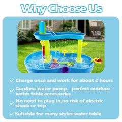 Intoypad Ultimate Water Table Pump backyard-fun brings swirling whirlpools to outdoor play sessions.