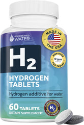 Invigorated Water hydrogen tablets dissolve in a glass for quick hydrogen water.
