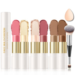 IONSGAKO 6 Colors Cream Contour Kit with double-ended sticks for precise sculpting and easy blending.