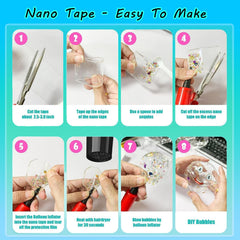 IOOZ Nano Tape glitter colors highlight sparkly details for festive crafts.