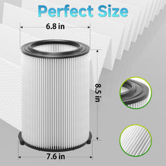 IOYIJOI VF4000 filter with washable pleated design for reuse.