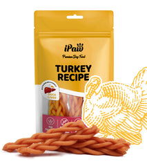 iPaw friandises dinde baton tresse foie de canard, récompense durable pour l'entraînement