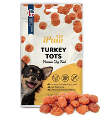 iPaw Turkey Tots: récompense d'entraînement croustillante et savoureuse.