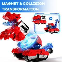 iplay ilearn Triceratops transformer magnets enable quick assembly and storytelling