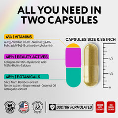 IQ BIOLOGY Biotin Hair Growth capsules for stronger, thicker hair.