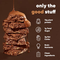 IQBAR ingredients panel visible with plant protein and wholesome components