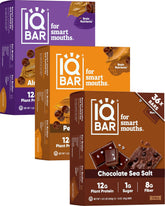 IQBAR Clean Plant Protein Bars Chocolate Lovers outer pack showing 36 bars