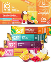 IQMIX packaging view shows convenient hydration powder packets for on-the-go use