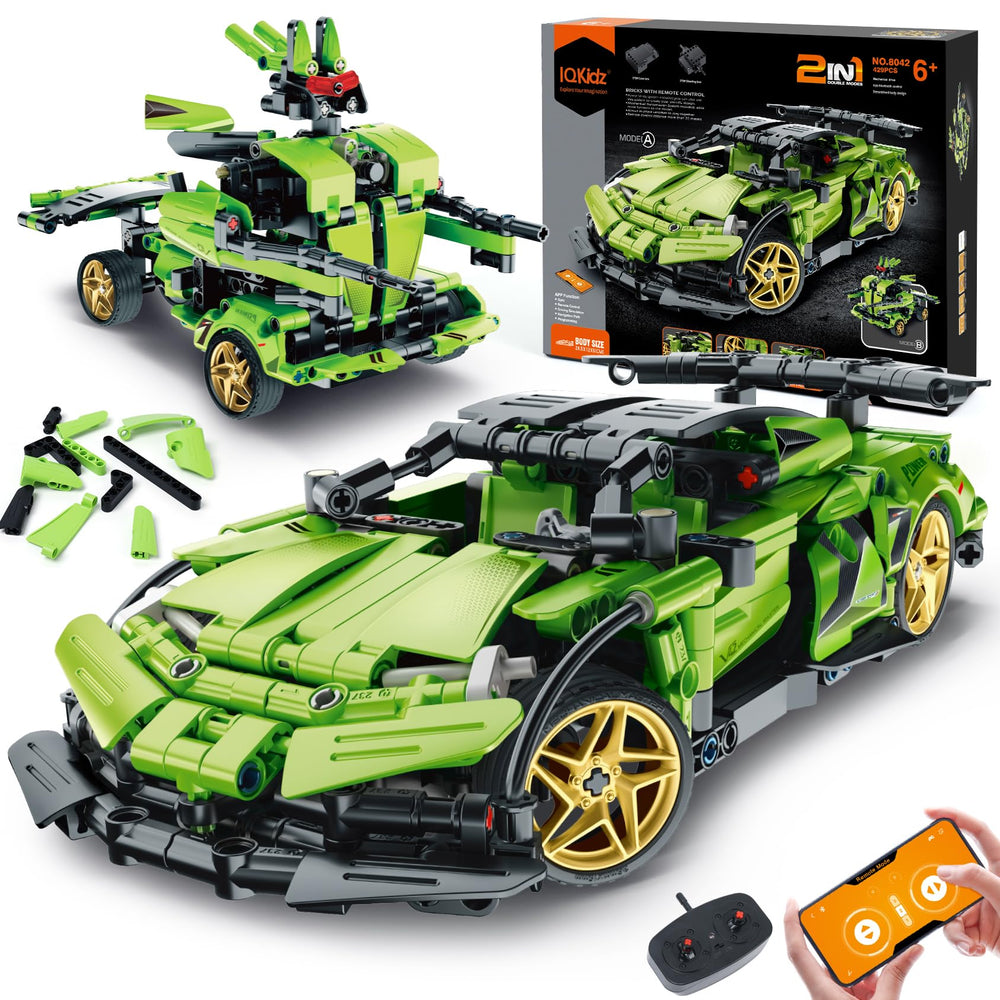 IQKidz 2-in-1 RC race car for hands-on engineering and imaginative play